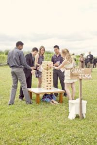 Wedding games for guests - Giant Jenga