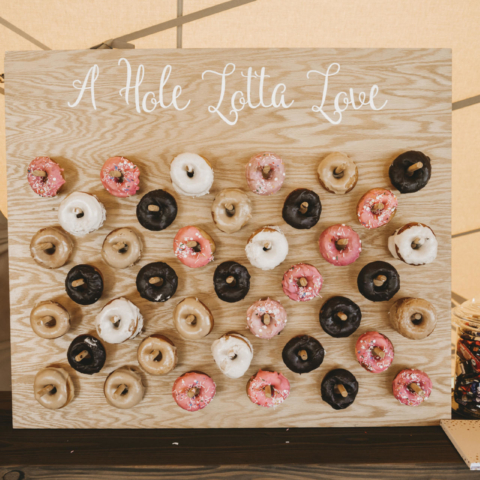 Wanaka Wedding styled doughnut wall